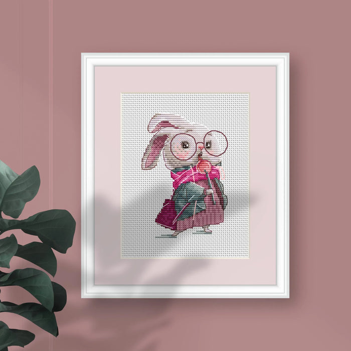 Bunny with Lollipop - PDF Cross Stitch Pattern