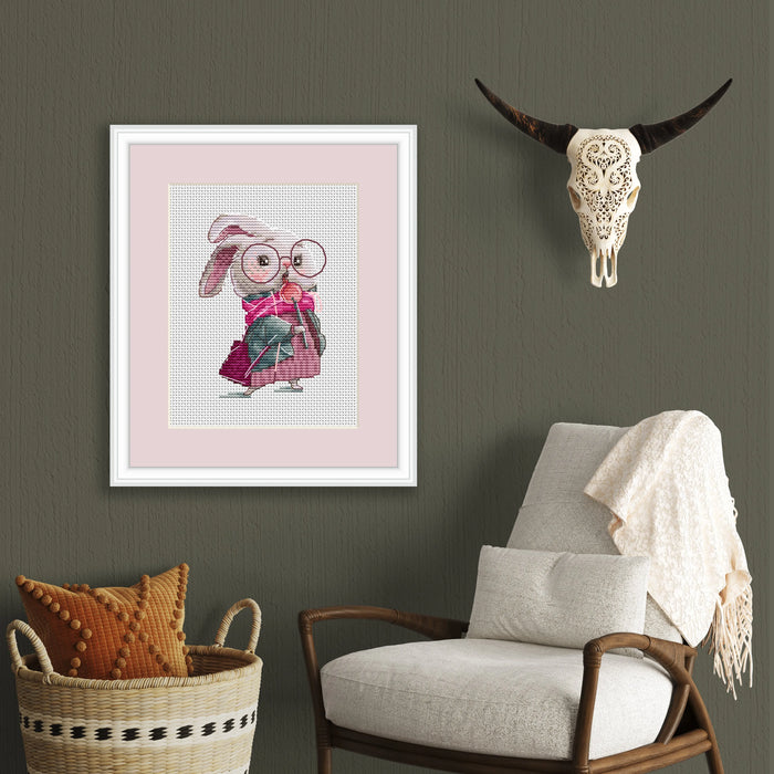 Bunny with Lollipop - PDF Cross Stitch Pattern