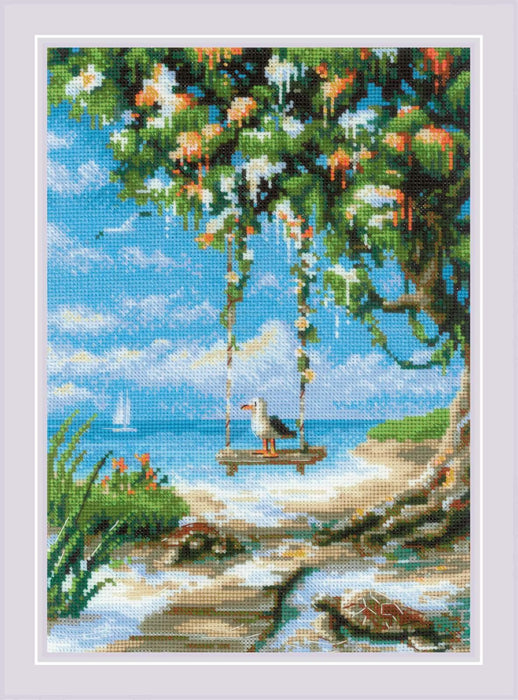 Beach Swing 2215R Counted Cross Stitch Kit - Wizardi