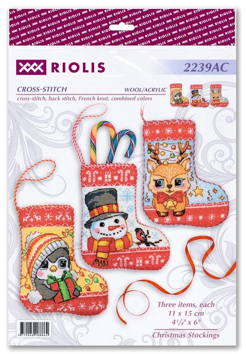 Christmas Stockings R2239AC Counted Cross Stitch Kit