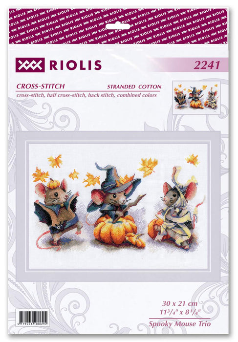 Spooky Mouse Trio R2241 Counted Cross Stitch Kit