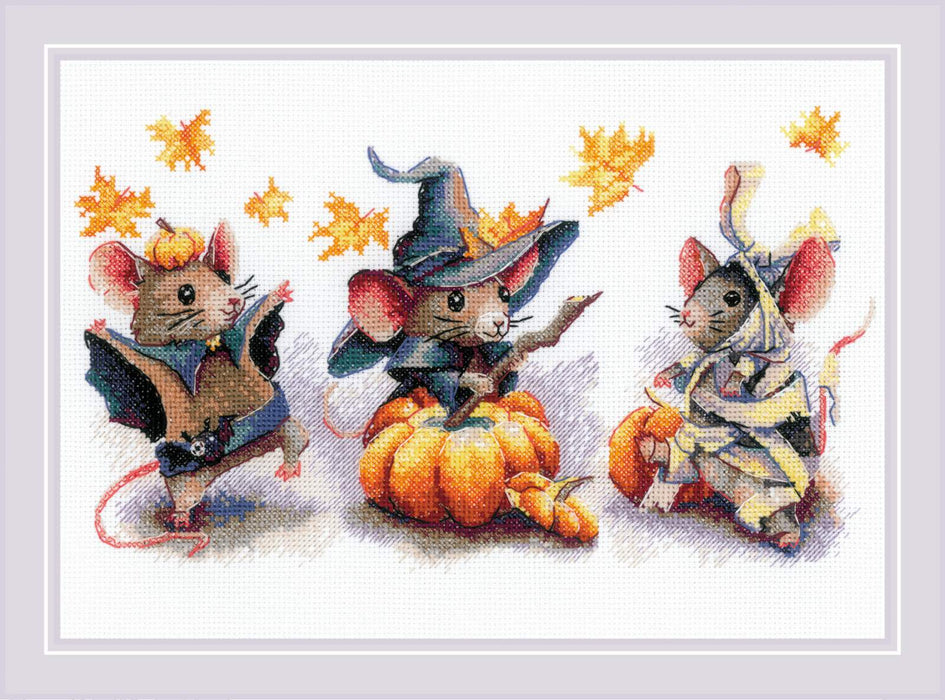 Spooky Mouse Trio R2241 Counted Cross Stitch Kit