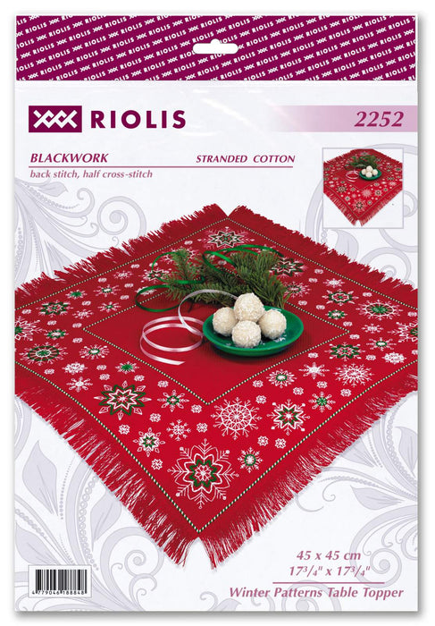 Winter Patterns Table Topper  R2252 Counted Cross Stitch Kit