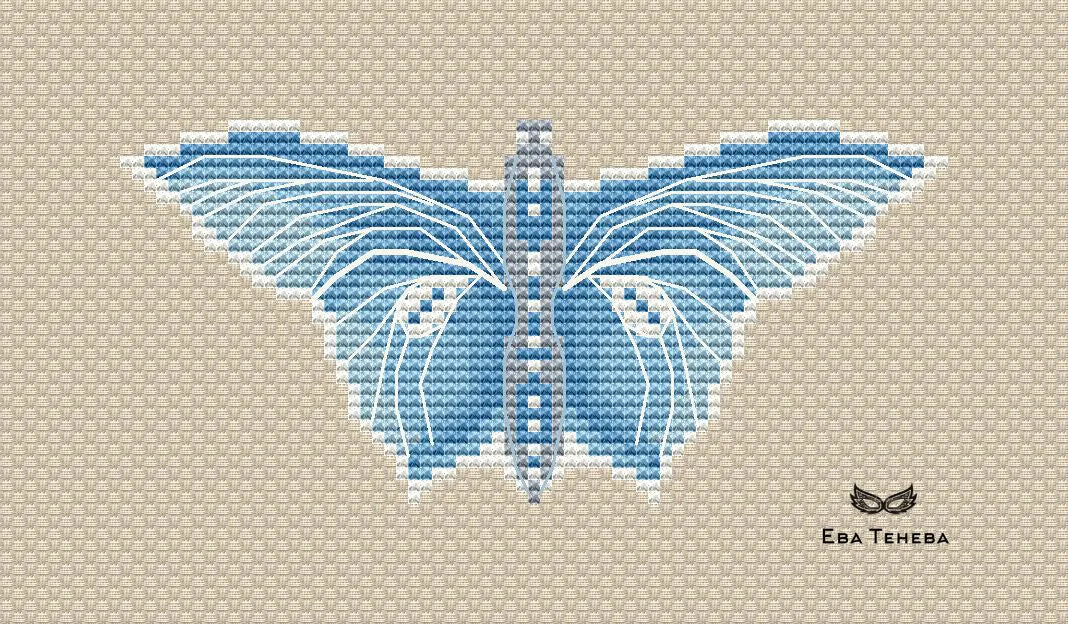 Butterfly. Lycaenid - PDF Cross Stitch Pattern