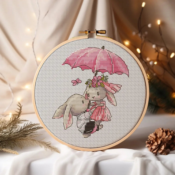 Bunny Couple - PDF Cross Stitch Pattern