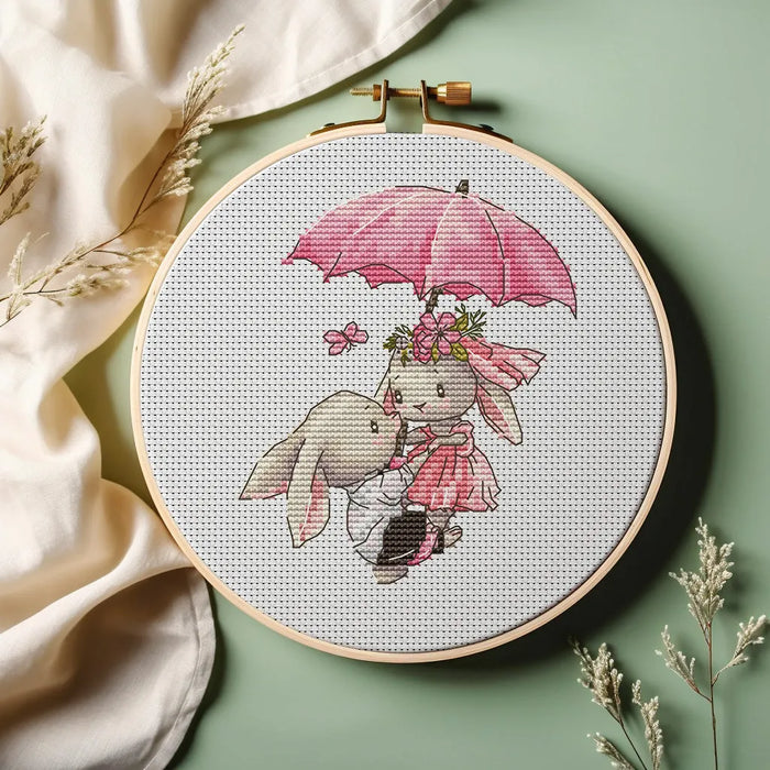 Bunny Couple - PDF Cross Stitch Pattern