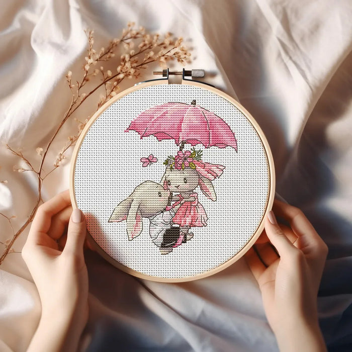 Bunny Couple - PDF Cross Stitch Pattern