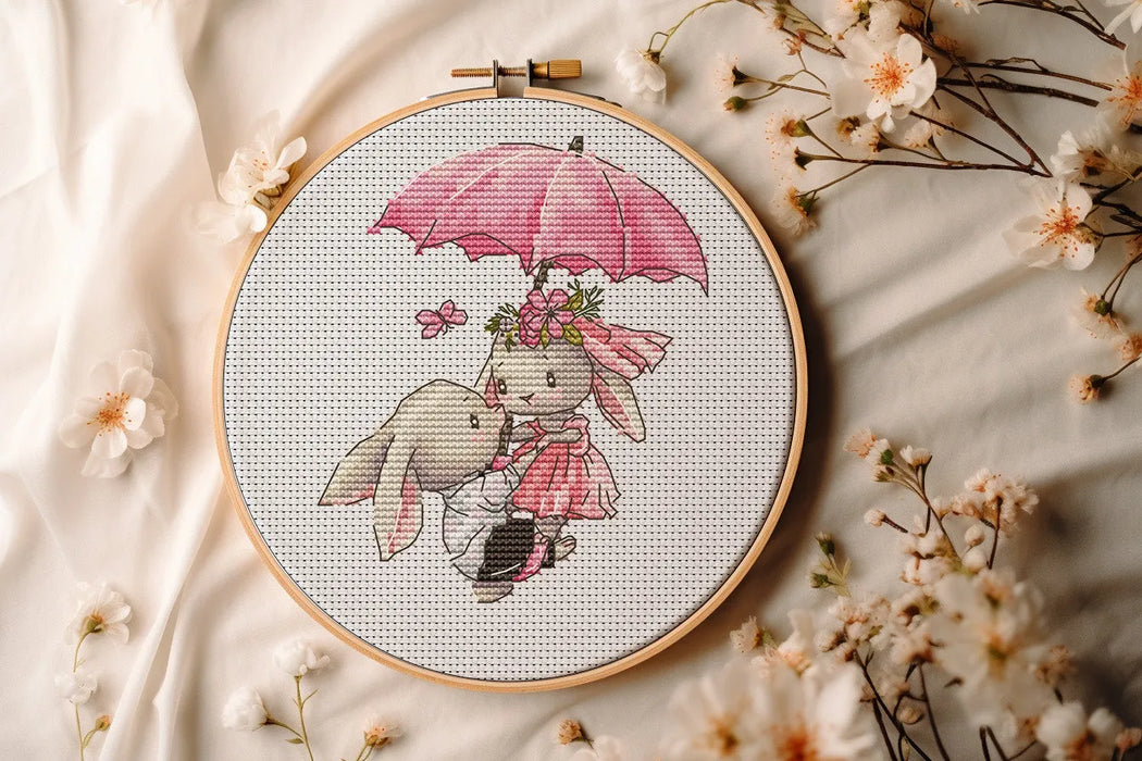 Bunny Couple - PDF Cross Stitch Pattern