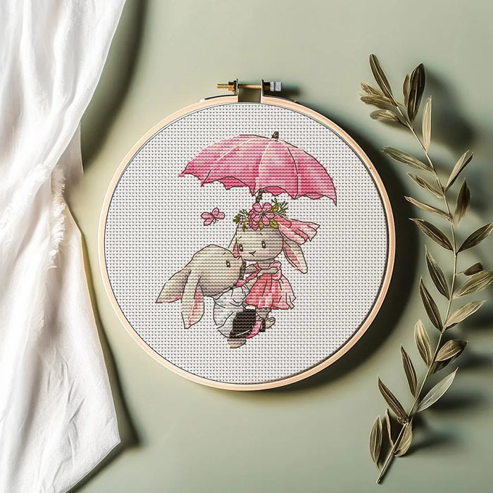 Bunny Couple - PDF Cross Stitch Pattern