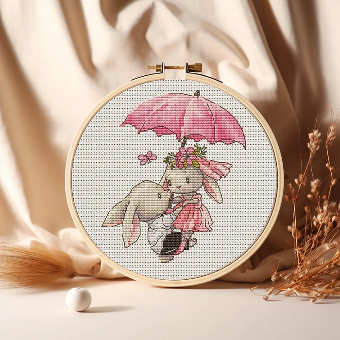 Bunny Couple - PDF Cross Stitch Pattern