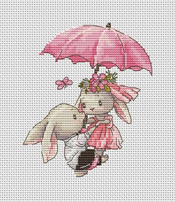 Bunny Couple - PDF Cross Stitch Pattern