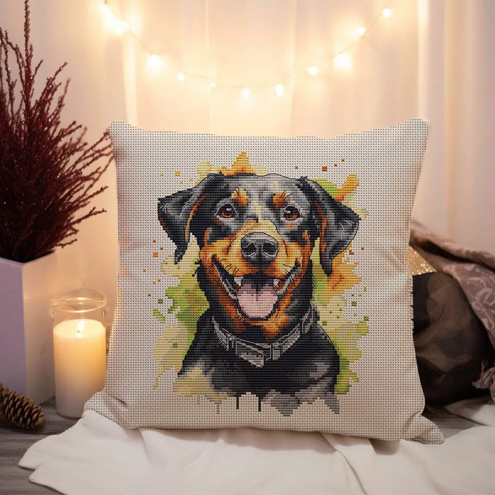 Watercolor Doberman - PDF Cross Stitch Pattern