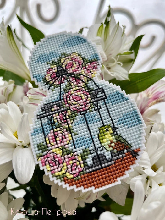 Pink roses - PDF Cross Stitch Pattern