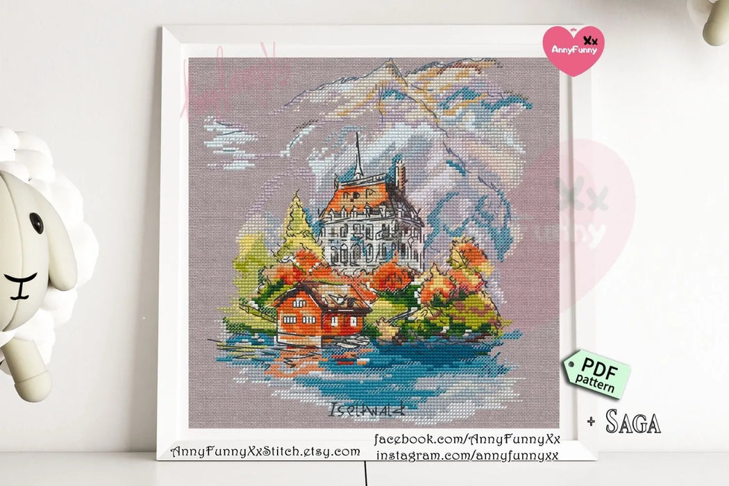 Iseltwald Castle - PDF Cross Stitch Pattern