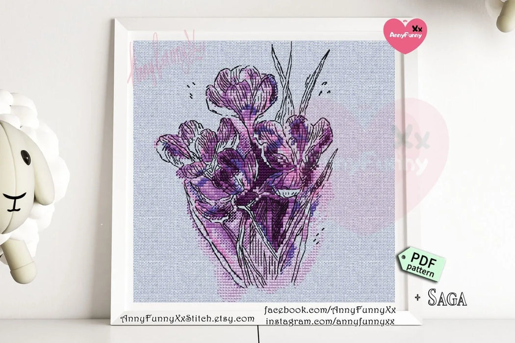 Krokus Flower - PDF Cross Stitch Pattern