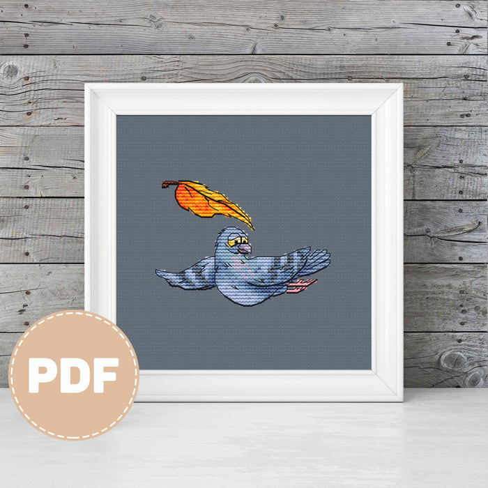 Pigeon 2 - PDF Cross Stitch Pattern