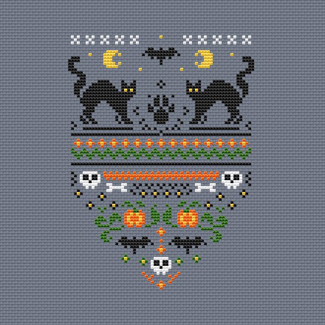 Scary autumn - PDF Cross Stitch Pattern