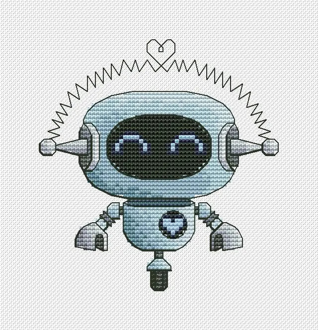 Robot 4 -  PDF Cross Stitch Pattern