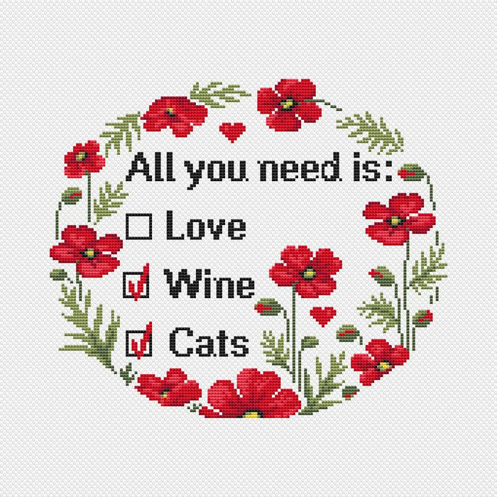 All you need is - PDF Cross Stitch Pattern