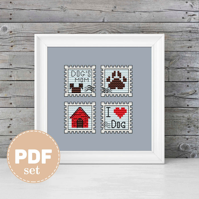 i love dog - PDF Cross Stitch Pattern