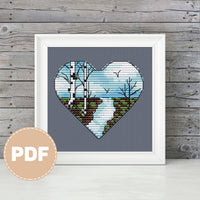 Birches - PDF Cross Stitch Pattern