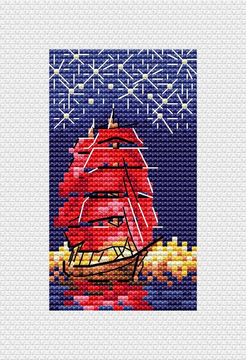 Set of three wells: Lakhta - center, Scarlet Sails, St. Isaac's Cathedral - PDF Cross Stitch Pattern