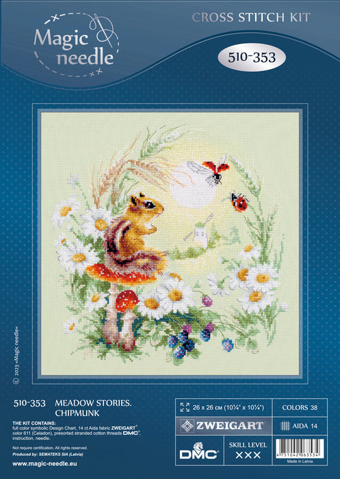 Meadow Stories. Chipmunk 510-353 Counted Cross-Stitch Kit