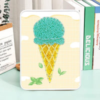Ice Cream String Art Kit with Stand. Simple Decorative DIY String Art Craft Kit M1-2 DHBC28017