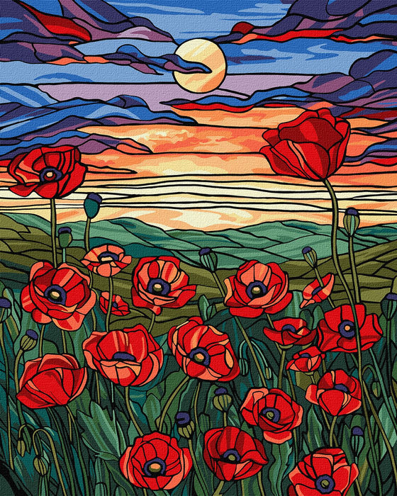 Painting by Numbers kit The beauty of poppies KHO5131