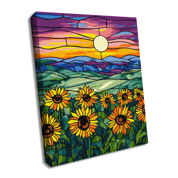 Painting by Numbers kit A field of sunflowers KHO5132