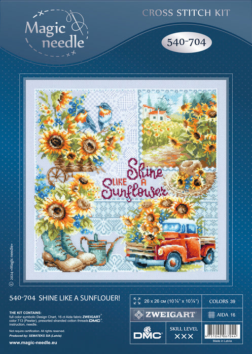 Shine like a Sunflouer! 540-704 Counted Cross-Stitch Kit