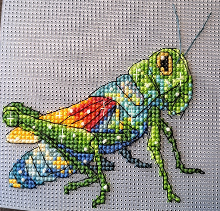 Cosmo the Grasshopper - PDF Cross Stitch Pattern