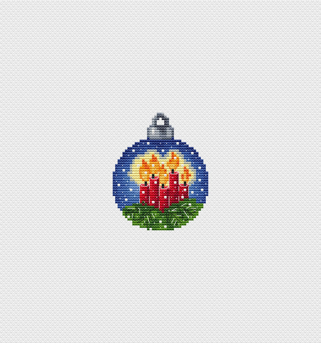 Christmas Ball. Candles - PDF Cross Stitch Pattern