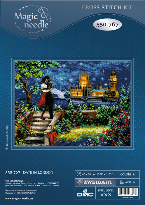 Date in London 550-767 Counted Cross-Stitch Kit