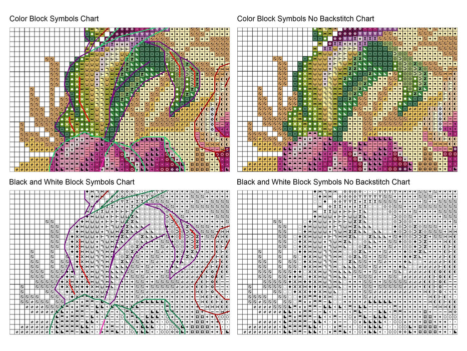 Flowers and Bee - PDF Cross Stitch Pattern