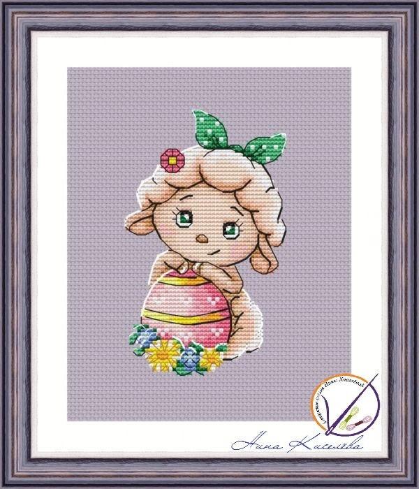 Easter Sheep Lusha - Free PDF Cross Stitch Pattern