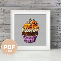 Halloween Cupcake - PDF Cross Stitch Pattern