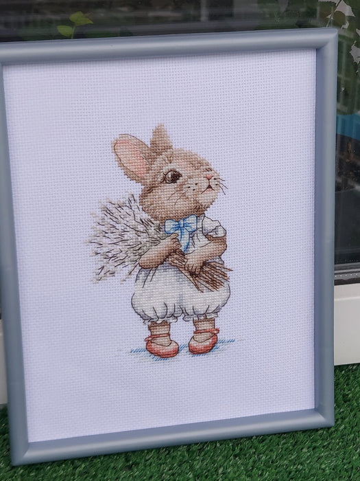 Bunny with Willow Bouquet - PDF Cross Stitch Pattern