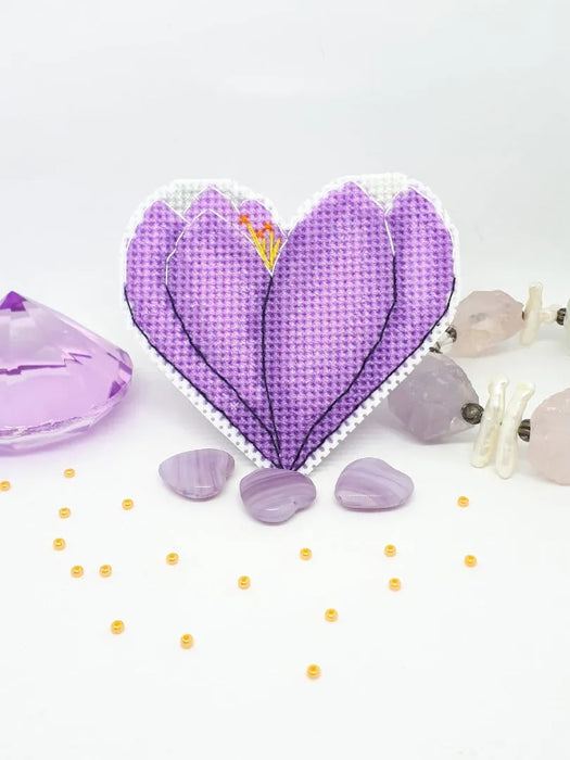 Valentines. Crocus lilac - PDF Cross Stitch Pattern