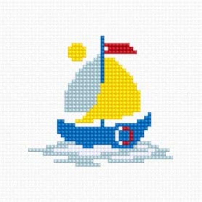 Toy Sailboat B096L Counted Cross-Stitch Kit