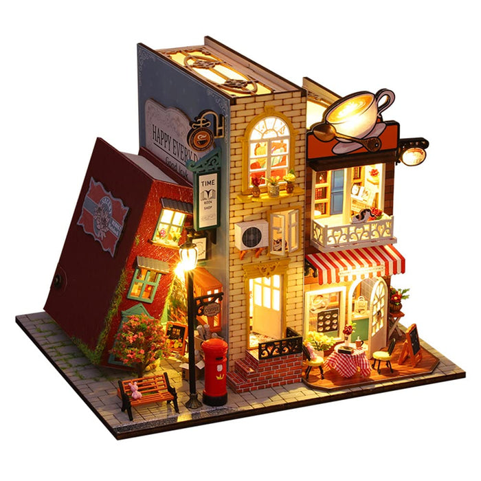 Miniature Wizardi Roombox Kit - Shopping Street Dollhouse Kit