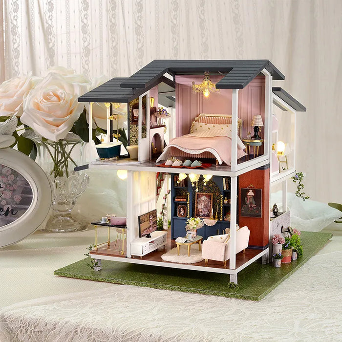 Miniature Wizardi Roombox Kit - Villa Monet's Garden. Dollhouse Kit