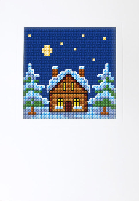 Complete counted cross stitch kit - greetings card Winter Night 6321