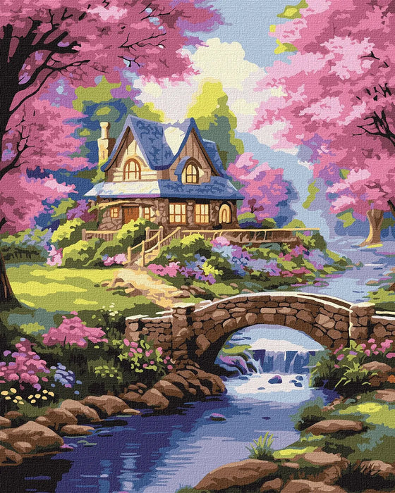 Painting by Numbers kit A house in flowers KHO6343