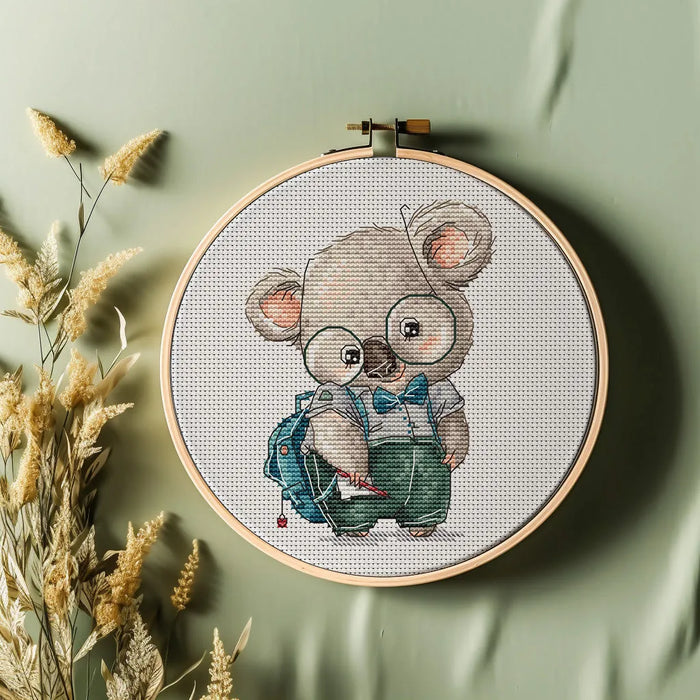 Shy Koala Student - PDF Cross Stitch Pattern