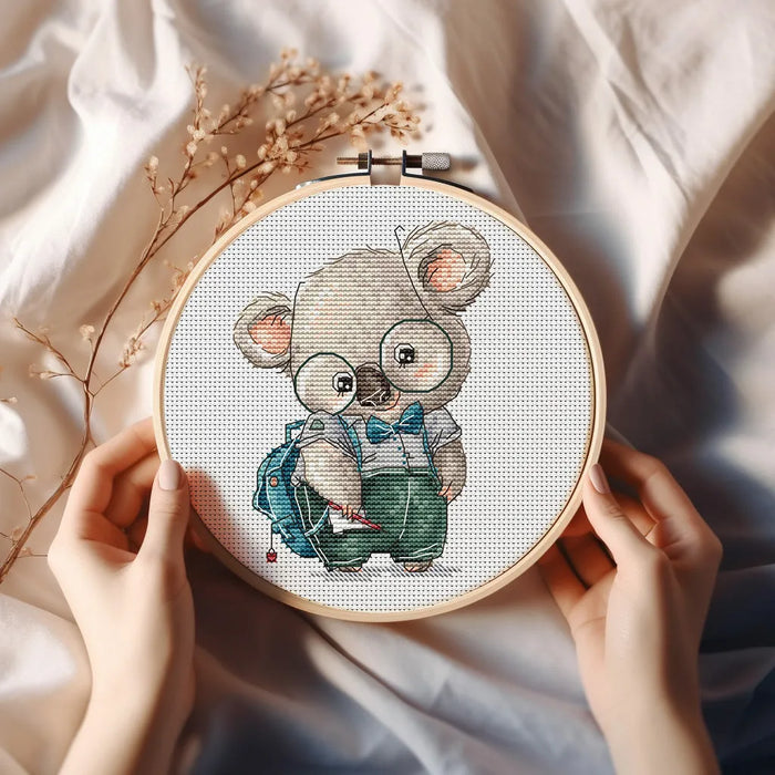 Shy Koala Student - PDF Cross Stitch Pattern