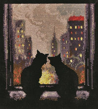 Cats on the window Counted cross stitch kit 1093A