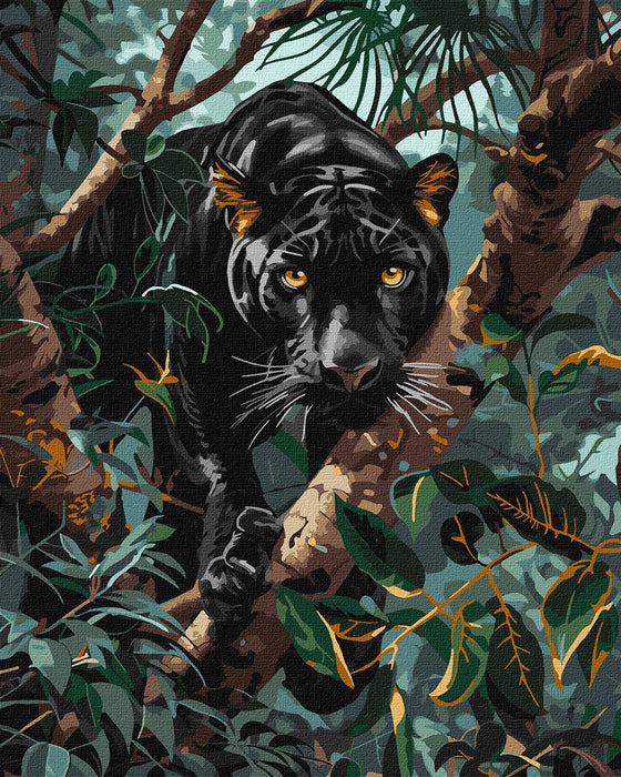 Painting by Numbers kit A graceful panther with metallic paints KHO6619