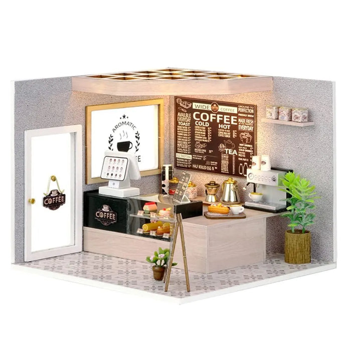 Miniature Wizardi Roombox Kit - Cafe Dollhouse Kit