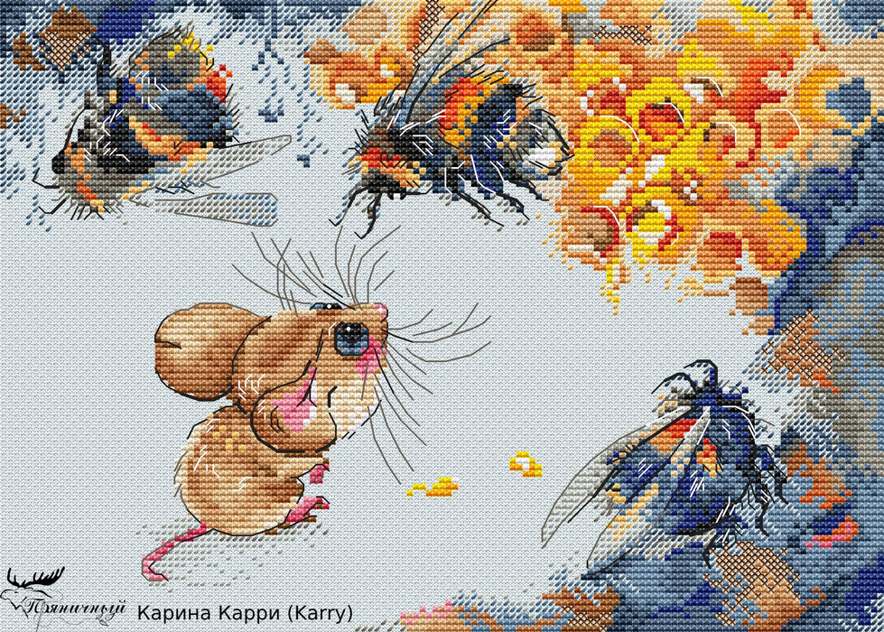 The Bumblebee meeting - PDF Cross Stitch Pattern